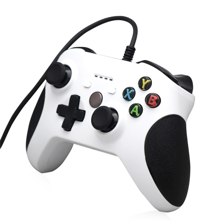 Trådad handkontroll till Xbox One/One S/One X, Vit in de groep HOME ELECTRONICS / Spelconsoles en accessoires / Xbox One bij TP E-commerce Nordic AB (38-86073)