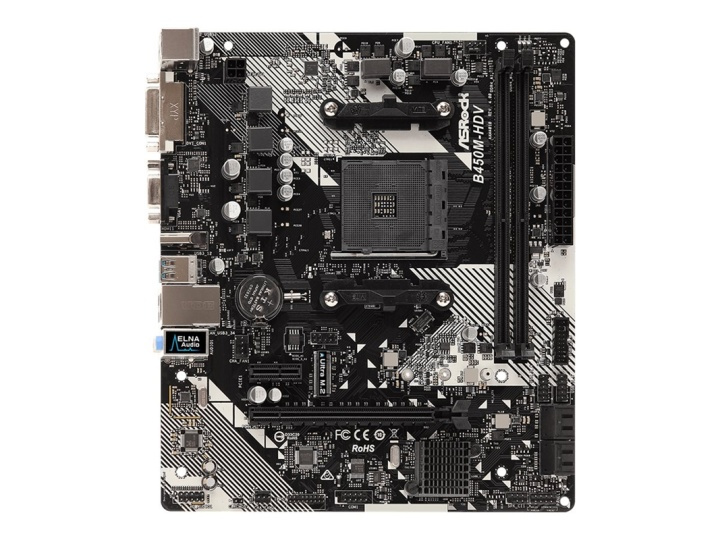 ASRock B450M-HDV R4.0 Micro-ATX AM4 AMD B450 in de groep COMPUTERS & RANDAPPARATUUR / Computeronderdelen / Moederbord bij TP E-commerce Nordic AB (38-86216)