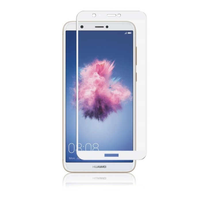 Panzer Huawei P Smart, volledig glas, wit in de groep SMARTPHONE & TABLETS / Mobielbescherming / Huawei/Honor bij TP E-commerce Nordic AB (38-86305)