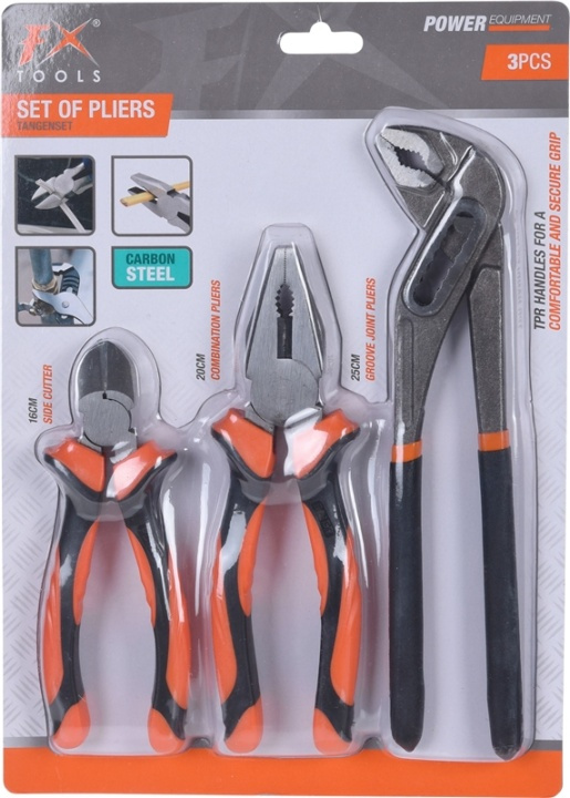 Tangen set 3 stuks in de groep HUISHOUDEN & TUIN / Gereedschap / Overig gereedschap & Accessoires bij TP E-commerce Nordic AB (38-86419)