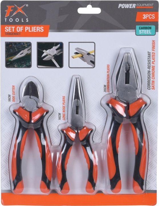 Tangenset 3-delig met combinatietang in de groep HUISHOUDEN & TUIN / Gereedschap / Overig gereedschap & Accessoires bij TP E-commerce Nordic AB (38-86420)