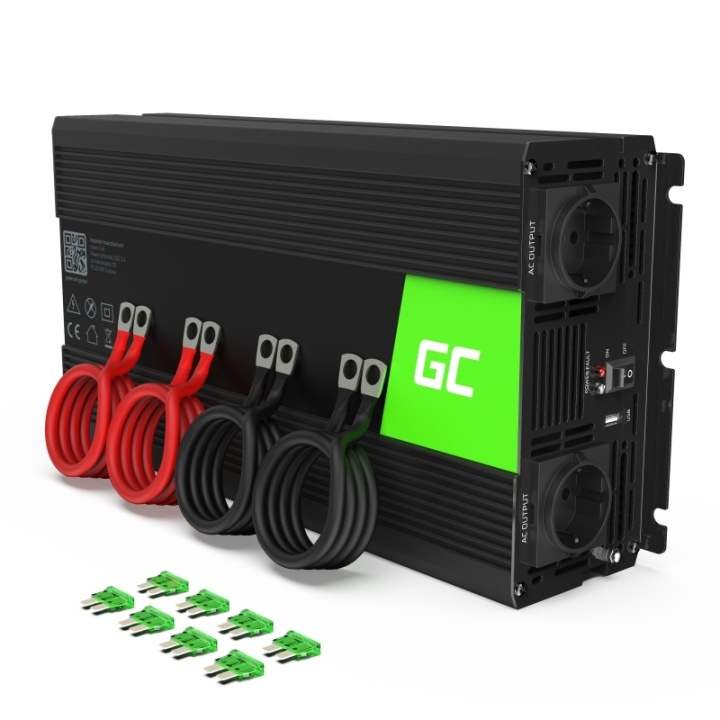 Green Cell Effektomvandlare för bil, 12V till 230V 2000W/4000W in de groep HUISHOUDEN & TUIN / Elektriciteit & Verlichting / Spanning converters bij TP E-commerce Nordic AB (38-86539)