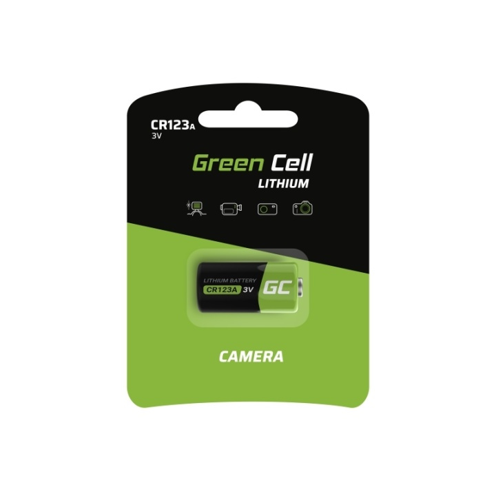 Green Cell CR123A Lithiumbatterij 3V 1400mAh in de groep HOME ELECTRONICS / Batterijen & Opladers / Batterijen / Overigen bij TP E-commerce Nordic AB (38-86542)
