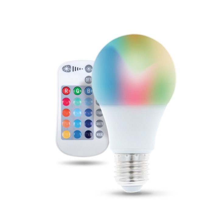 Forever Light Op afstand bedienbare LED lamp RGB, E27 A60 9W in de groep HOME ELECTRONICS / Verlichting / LED-lampen bij TP E-commerce Nordic AB (38-86589)