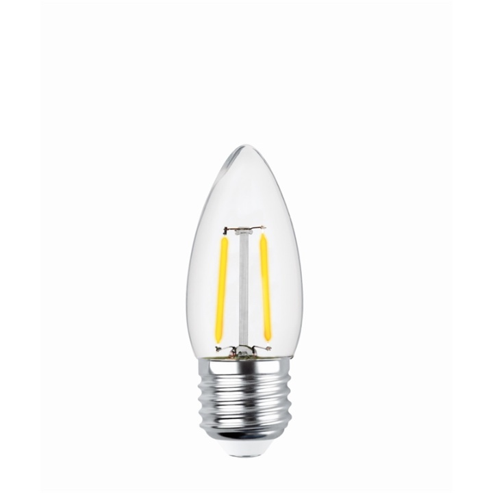 Forever Light Klar LED-lampa med filament, E27 C35 2W 2700K 250lm in de groep HOME ELECTRONICS / Verlichting / LED-lampen bij TP E-commerce Nordic AB (38-86601)