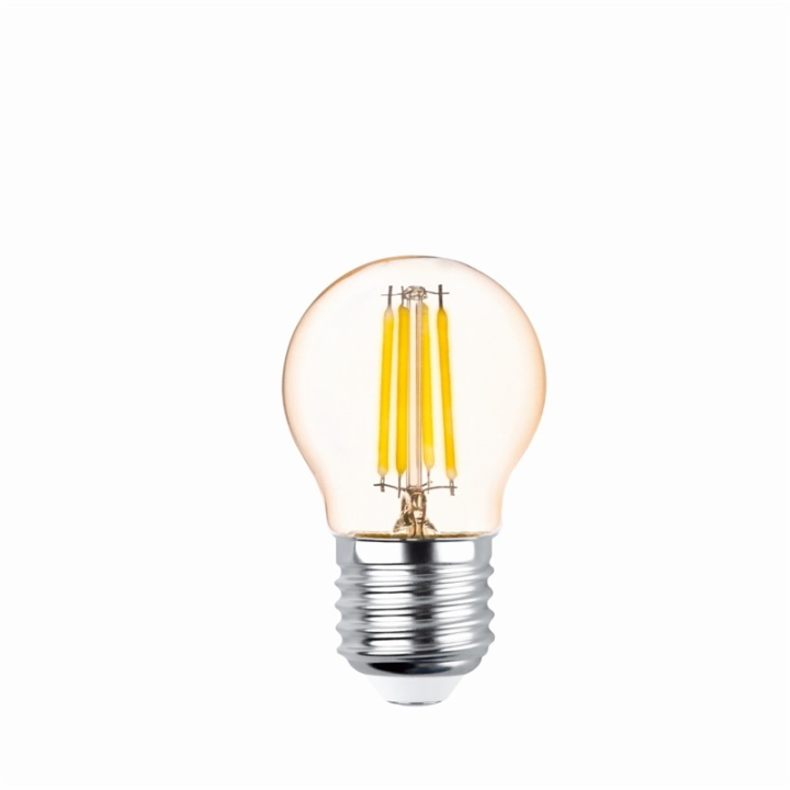 Forever Light Retro LED-lampa med filament Guld, E27 G45 4W 2200K 400lm in de groep HOME ELECTRONICS / Verlichting / LED-lampen bij TP E-commerce Nordic AB (38-86602)