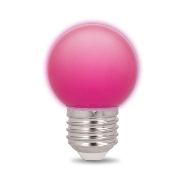 Forever Light LED-lamp x 5, E27 G45 2W, Roze in de groep HOME ELECTRONICS / Verlichting / LED-lampen bij TP E-commerce Nordic AB (38-86604)