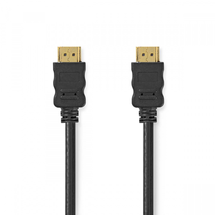 Nedis High Speed ​​HDMI™-Kabel met Ethernet | HDMI™ Connector | HDMI™ Connector | 4K@30Hz | ARC | 10.2 Gbps | 0.50 m | Rond | PVC | Zwart | Envelop in de groep HOME ELECTRONICS / Kabels & Adapters / HDMI / Kabels bij TP E-commerce Nordic AB (38-86731)