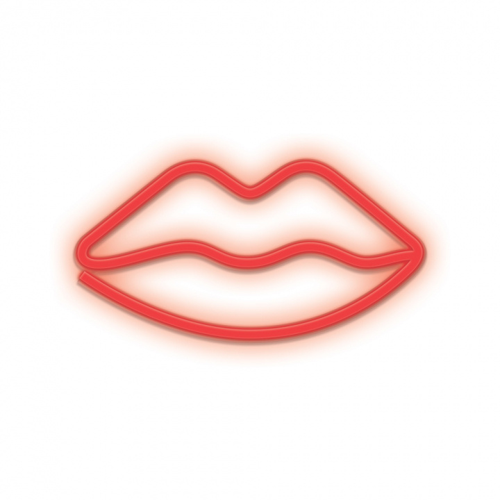 Forever Light Neon LED Lamp Lips Batterij + USB FLNEO8, Rood in de groep HOME ELECTRONICS / Verlichting / Wandlampen bij TP E-commerce Nordic AB (38-86869)