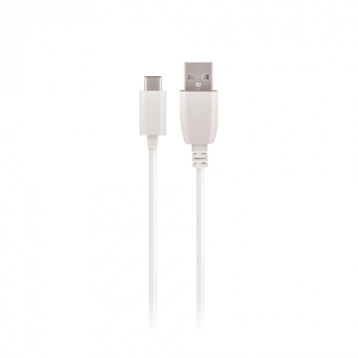 Maxlife kabel USB - USB-C 2,0 m 2A, Vit in de groep COMPUTERS & RANDAPPARATUUR / Computerkabels / USB / USB-C bij TP E-commerce Nordic AB (38-86905)