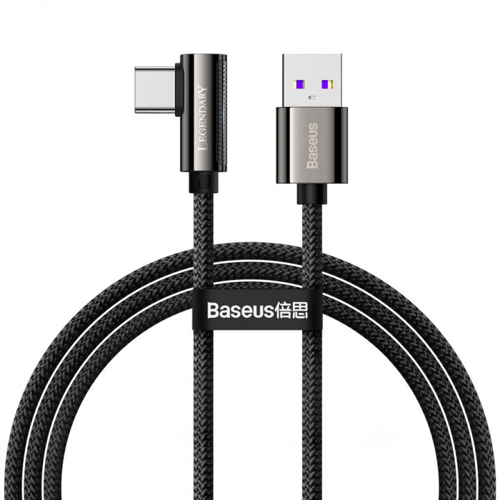 Baseus kabel Legend USB - USB-C 1,0m 66W, Svart in de groep SMARTPHONE & TABLETS / Opladers & Kabels / Kabels / Kabels Lightning bij TP E-commerce Nordic AB (38-86921)