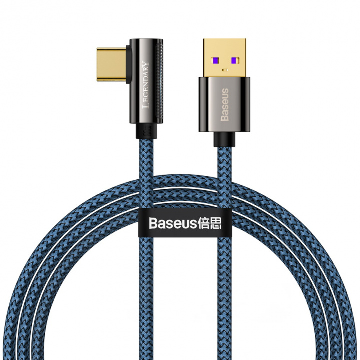 Baseus kabel Legend USB - USB-C 1,0m 66W, Blå in de groep COMPUTERS & RANDAPPARATUUR / Computerkabels / USB / USB-C bij TP E-commerce Nordic AB (38-86922)