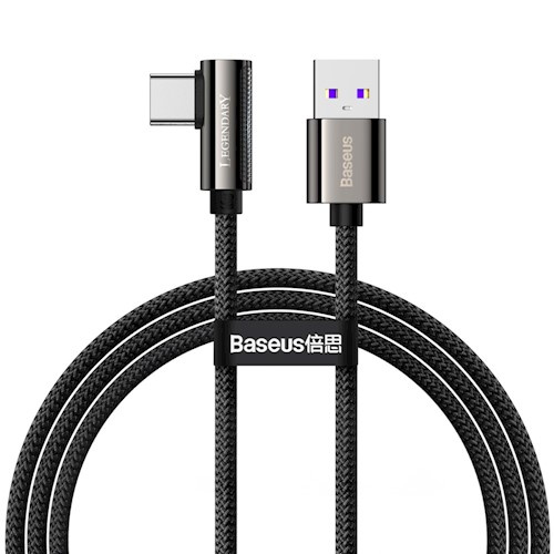 Baseus kabel Legend USB - USB-C 2,0m 66W, Svart in de groep COMPUTERS & RANDAPPARATUUR / Computerkabels / USB / USB-C bij TP E-commerce Nordic AB (38-86925)