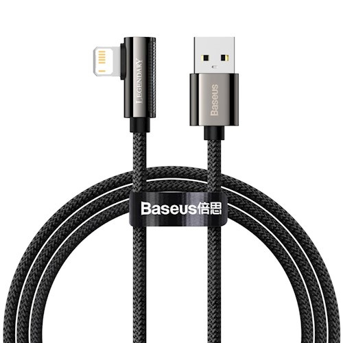 Baseus kabel Legend USB - Lightning 1,0m 2,4A, Svart in de groep SMARTPHONE & TABLETS / Opladers & Kabels / Kabels / Kabels Lightning bij TP E-commerce Nordic AB (38-86927)