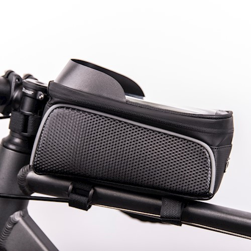 Waterdichte fietsframetas & telefoonhouder met scherm, zwart in de groep SPORT, VRIJE TIJD & HOBBY / Sportuitrusting / Fietsaccessoires / Overige fietsaccessoires bij TP E-commerce Nordic AB (38-86990)