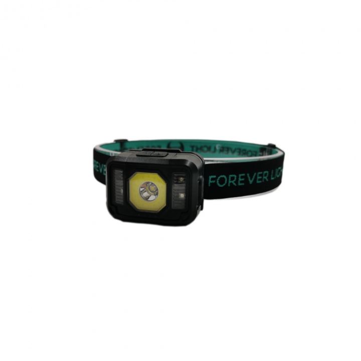 Forever Light LED-hoofdlamp Senso XP-E 3W + COB 3W met sensor 270lm 1200mAh Li-Pol in de groep SPORT, VRIJE TIJD & HOBBY / Zaklampen & Hoofdlampen / Hoofdlampen bij TP E-commerce Nordic AB (38-86995)
