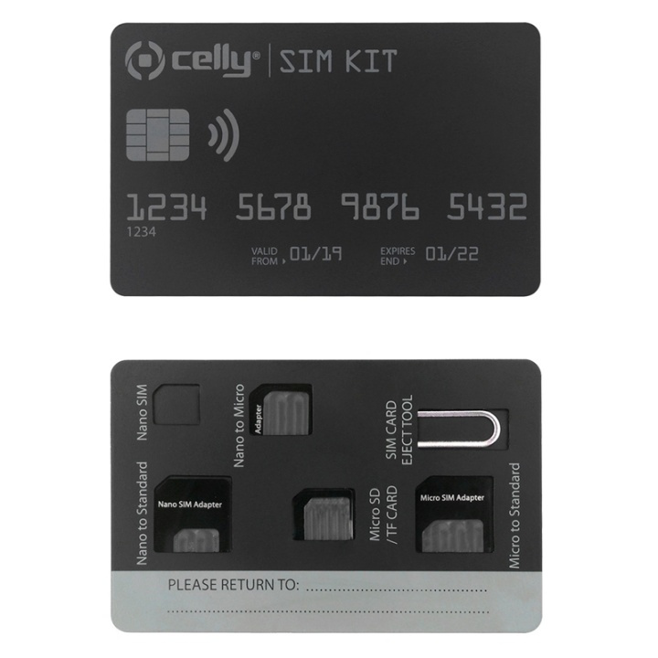 Celly SIM-kit SIM-kortsadaptrar 3-pa in de groep SMARTPHONE & TABLETS / Overige accessoires / Overige bij TP E-commerce Nordic AB (38-87103)