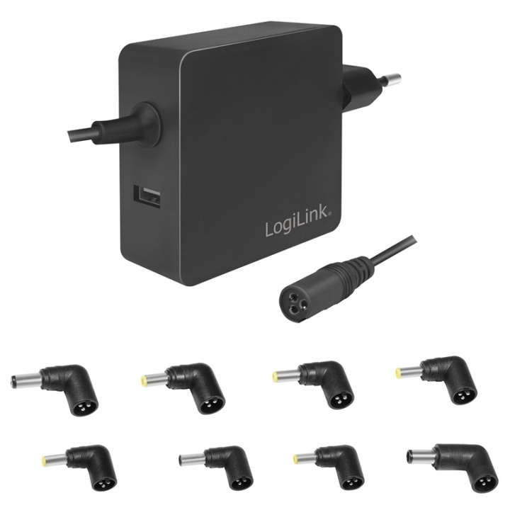 LogiLink Laptop-strömadapter + USB-ladd in de groep COMPUTERS & RANDAPPARATUUR / Laptops & accessoires / Computeroplader / Laptop oplader / Universal bij TP E-commerce Nordic AB (38-87668)