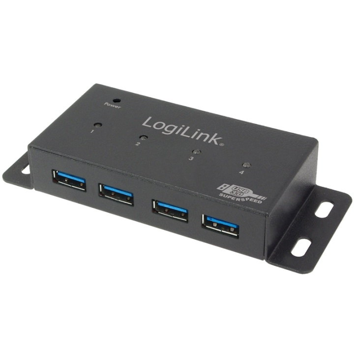 LogiLink USB 3.0-hub 4-port in de groep COMPUTERS & RANDAPPARATUUR / Computeraccessoires / USB-hubs bij TP E-commerce Nordic AB (38-87687)