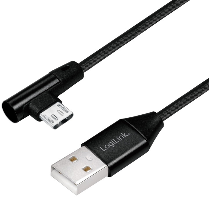 LogiLink Vinklad MicroUSB-kabel USB 2.0 in de groep SMARTPHONE & TABLETS / Opladers & Kabels / Kabels / Kabels microUSB bij TP E-commerce Nordic AB (38-87693)