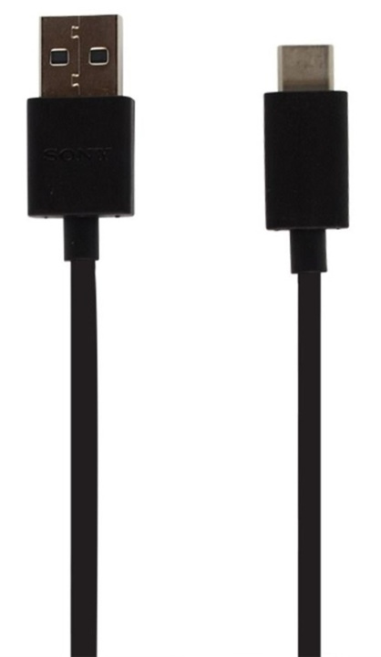 Sony UCB20, USB Type C-kabel, 1m, bulk, zwart in de groep SMARTPHONE & TABLETS / Opladers & Kabels / Kabels / Kabels microUSB bij TP E-commerce Nordic AB (38-88041)