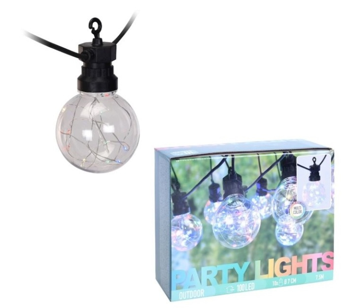 Dekorativ ljusslinga med 10 Multifärgade lampor, 7,5m in de groep HOME ELECTRONICS / Verlichting / LED strips bij TP E-commerce Nordic AB (38-88247)