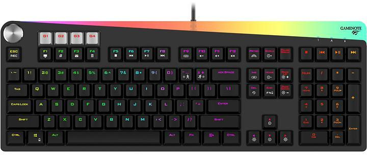 Havit KB473L Mekaniskt RGB Gaming Tangentbord, Nordic in de groep COMPUTERS & RANDAPPARATUUR / Muizen en toetsenborden / Toetsenborden / Met kabel bij TP E-commerce Nordic AB (38-88518)