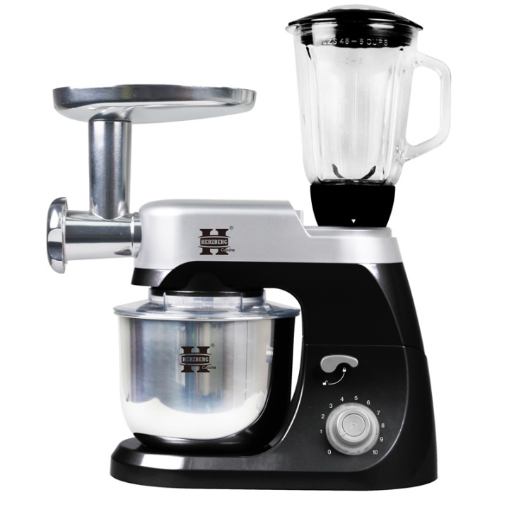 Herzberg HG-5029, Keukenmachine 1200W, Zwart in de groep HUISHOUDEN & TUIN / Huishoudelijke apparaten / Keukentools & -apparatuur / Keukenapparatuur & Accessoires bij TP E-commerce Nordic AB (38-88722)