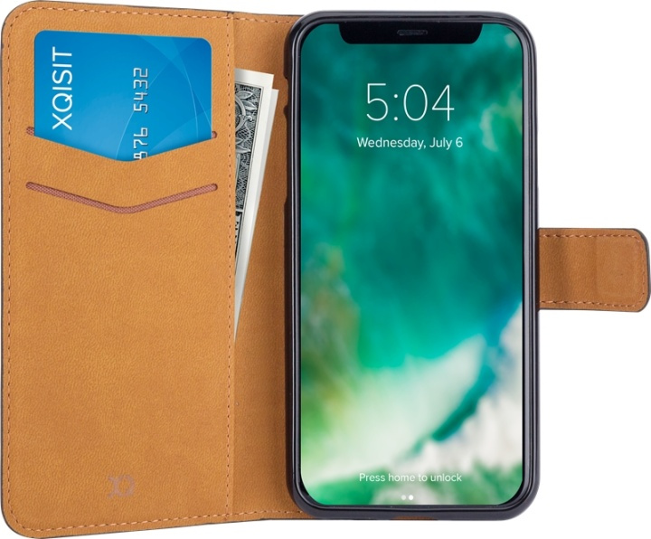Xqisit Slank portemonnee hoesje voor iPhone X/XS in de groep SMARTPHONE & TABLETS / Mobielbescherming / Apple / iPhone X/XS / Wallet Case bij TP E-commerce Nordic AB (38-88750)