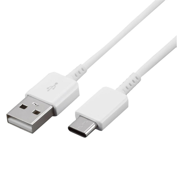 Samsung EP-DG970BWE USB till USB-C kabel, 1m, Vit, Bulk in de groep SMARTPHONE & TABLETS / Opladers & Kabels / Kabels / Kabels Type C bij TP E-commerce Nordic AB (38-88845)