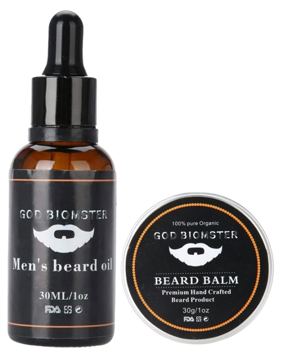Kit met baardolie 30ml en baardbalsem 30g in de groep BEAUTY & HEALTH / Haar & Styling / Baardverzorging / Baardolie bij TP E-commerce Nordic AB (38-88914)