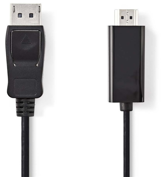 DisplayPort-Kabel | DisplayPort Male | HDMI™ Connector | 1080p | Vernikkeld | 2.00 m | Rond | PVC | Zwart | Envelop in de groep HOME ELECTRONICS / Kabels & Adapters / HDMI / Kabels bij TP E-commerce Nordic AB (38-89011)