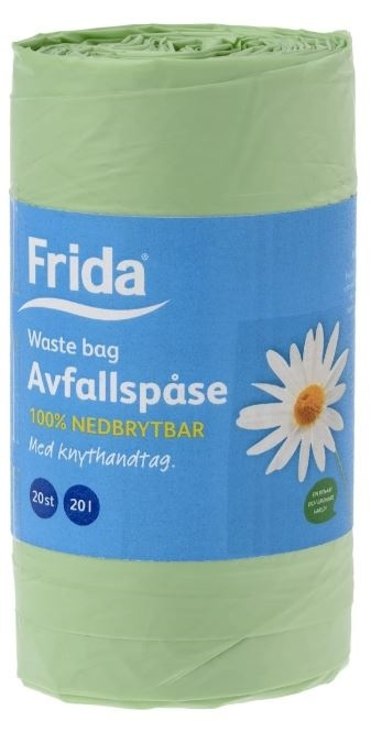 Frida Nedbrytningsbar avfallspåse 20 liter in de groep HUISHOUDEN & TUIN / Schoonmaakproducten / Overige schoonmaakaccessoires bij TP E-commerce Nordic AB (38-89062)
