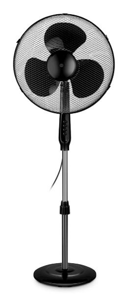 Oscillerande golvfläkt med 3 hastigheter, Svart in de groep HUISHOUDEN & TUIN / Ventilatoren & Klimaatproducten / Vloerventilatoren bij TP E-commerce Nordic AB (38-89141)