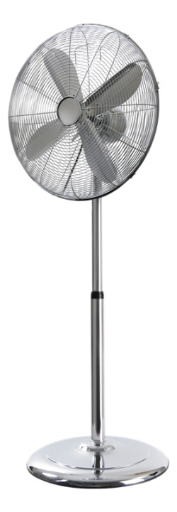 NORDIC HOME Krachtige Metalen Vloerventilator, 60W, 450mm, 3-Positie, Chroom in de groep HUISHOUDEN & TUIN / Ventilatoren & Klimaatproducten / Vloerventilatoren bij TP E-commerce Nordic AB (38-89206)