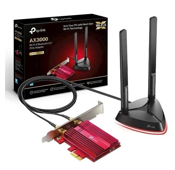 TP-Link AX3000 Wi-Fi 6 Bluetooth 5.0 PCIe Adapter in de groep COMPUTERS & RANDAPPARATUUR / Netwerk / Netwerkkaarten / PCI Express Draadloos bij TP E-commerce Nordic AB (38-89329)