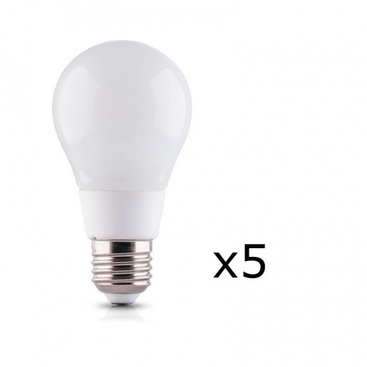 LED-lampa E27 10W 230V 6000K 5-pack, Kallvit in de groep HOME ELECTRONICS / Verlichting / LED-lampen bij TP E-commerce Nordic AB (38-89340-PKT05)