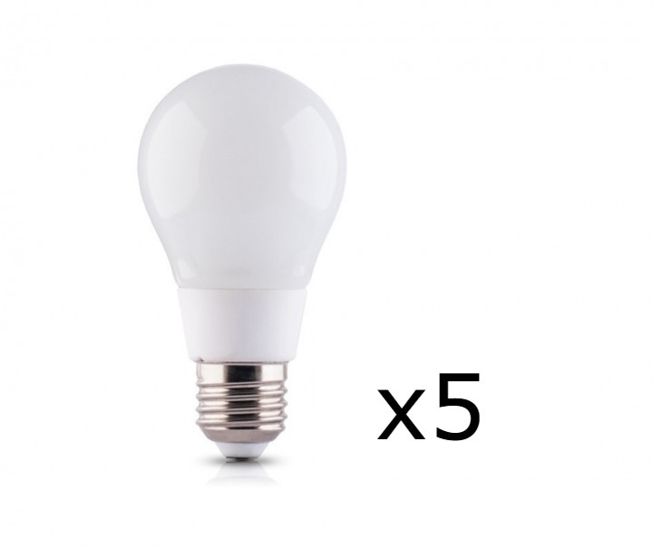 LED-lampa E27 8W 230V 6000K 5-pack, Kallvit in de groep HOME ELECTRONICS / Verlichting / LED-lampen bij TP E-commerce Nordic AB (38-89342-PKT05)