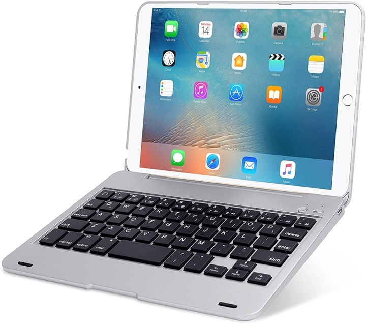 Fodral med inbyggt Bluetooth-tangentbord för iPad Mini 1/2/3, Silver in de groep SMARTPHONE & TABLETS / Tablet bescherming / Apple iPad bij TP E-commerce Nordic AB (38-89385)
