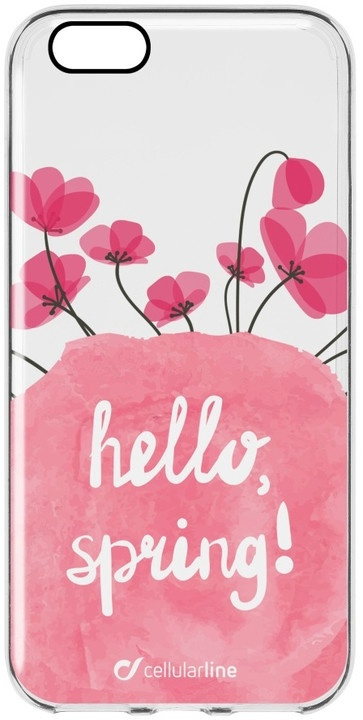 cellularline Bloom, TPU hoesje iPhone 6/6S, Transparant met bloemen in de groep SMARTPHONE & TABLETS / Mobielbescherming / Apple / iPhone 6/6S / Hoesjes bij TP E-commerce Nordic AB (38-89514)