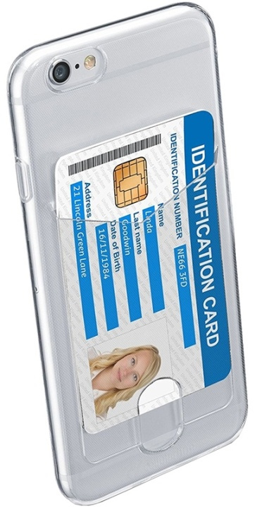 Cellularline Flexi Pocket, transparante schaal met kaartsleuf voor iPhone 6/6S in de groep SMARTPHONE & TABLETS / Mobielbescherming / Apple / iPhone 6/6S / Hoesjes bij TP E-commerce Nordic AB (38-89517)