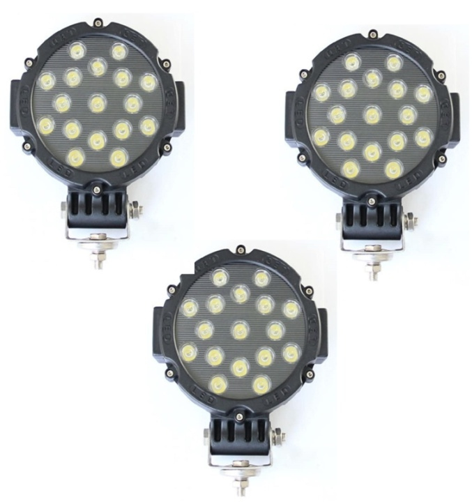 3-pack Epistar LED Extraljus 153W, 11475 Lumen, Svart in de groep AUTO / Autoverlichting / Extra verlichting bij TP E-commerce Nordic AB (38-89541PKT)