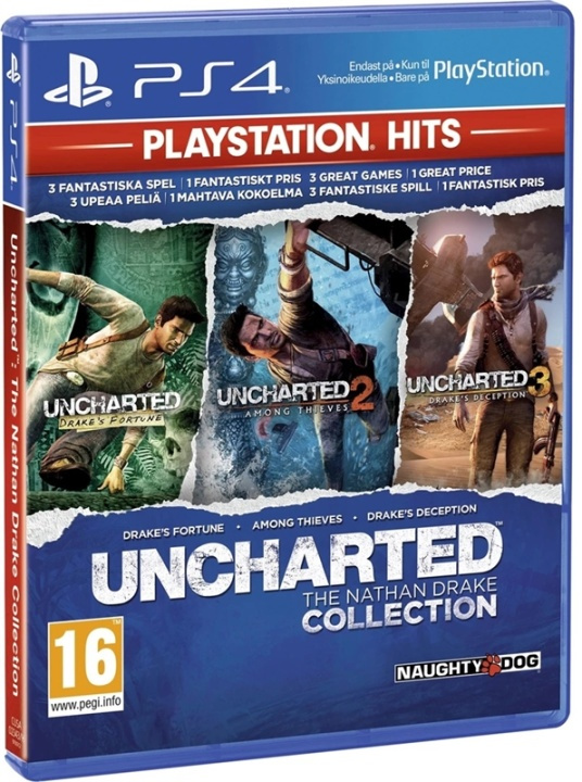 PS4 Uncharted Collection 1-3 HITS in de groep HOME ELECTRONICS / Spelconsoles en accessoires / Sony PlayStation 4 bij TP E-commerce Nordic AB (38-89765)