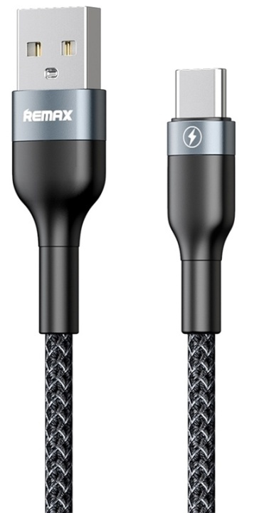 Remax Flätad USB-A till USB C-kabel 2.4A, 1m in de groep SMARTPHONE & TABLETS / Opladers & Kabels / Kabels / Kabels Type C bij TP E-commerce Nordic AB (38-89854)
