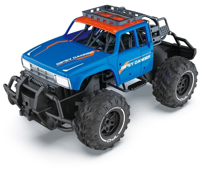 RC Big Foot Buggy 1:12, Blauw/Rood in de groep SPEELGOED, KINDER- & BABYPRODUCTEN / Op afstand bestuurbaar / Afstand bestuurbare auto\'s bij TP E-commerce Nordic AB (38-89871)
