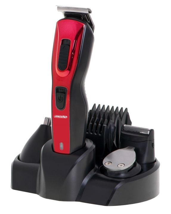 Mesko Multitrimmer, rood-zwart (MS 2931) in de groep BEAUTY & HEALTH / Haar & Styling / Scheren & Trimmen / Haartrimmers bij TP E-commerce Nordic AB (38-89952)