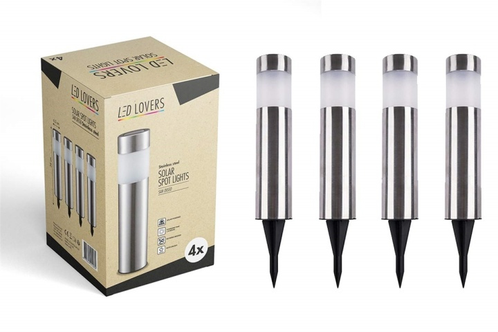 LED LOVERS San Diego 4-pack tuinverlichting op zonne-energie in de groep HUISHOUDEN & TUIN / Elektriciteit & Verlichting / Buitenverlichting / Zonnecelverlichting bij TP E-commerce Nordic AB (38-89960)