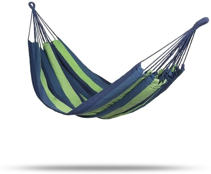 909 Outdoor Hangmat 100x200cm, Blauw/Groen in de groep SPORT, VRIJE TIJD & HOBBY / Buitenrecreatie / Gadgets voor buitenrecreatie bij TP E-commerce Nordic AB (38-89967)