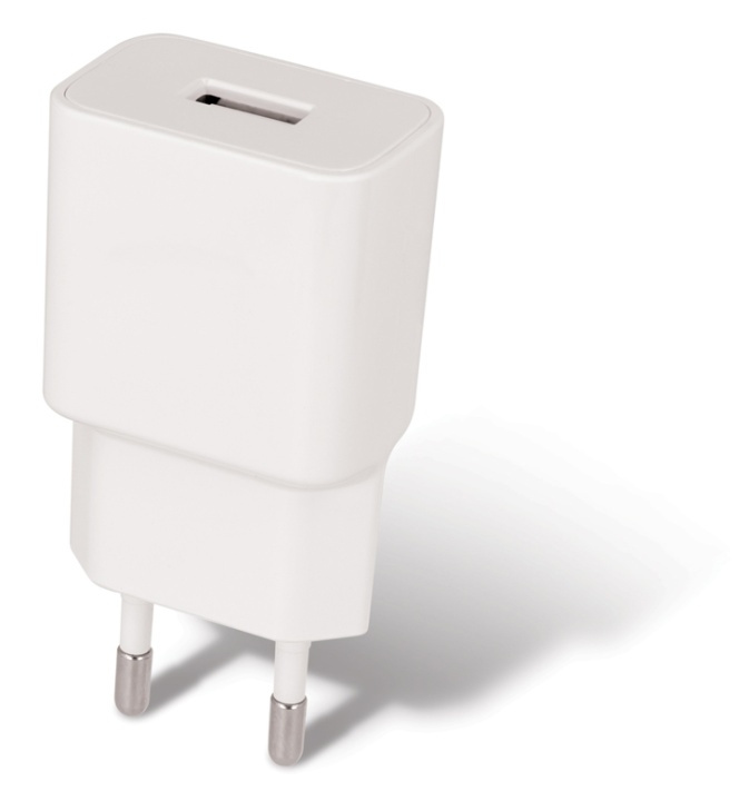Maxlife USB snellader + USB-C kabel, wit (2.1A) in de groep SMARTPHONE & TABLETS / Opladers & Kabels / Wandoplader / Wandoplader Type C bij TP E-commerce Nordic AB (38-90053)