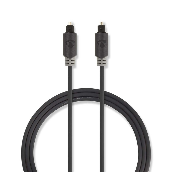 Nedis Optische Audiokabel | TosLink Male | TosLink Male | 2.00 m | Rond | PVC | Antraciet | Doos in de groep HOME ELECTRONICS / Kabels & Adapters / Audio Digitaal bij TP E-commerce Nordic AB (38-90109)